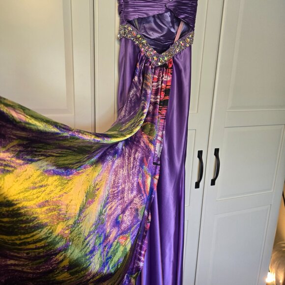stunning purple beaded/jeweled detailed gown by BLUSH Prom by Alexia - Picture 8 of 15